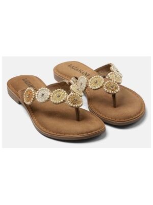 Lazamani Loua toe slippers 75925beige