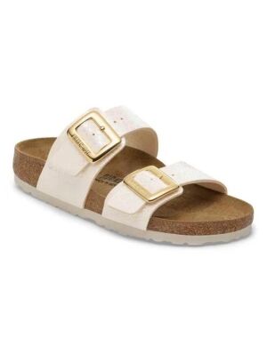 Birkenstock Sydney Cushion Buckle[Slipper] 1030258 Shiny Snake Cream