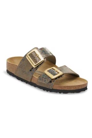 Birkenstock Birkenstock Sydney Cushion Buckle[Slipper] SYN Shiny Snake Sage SYN Shiny Snake Sage