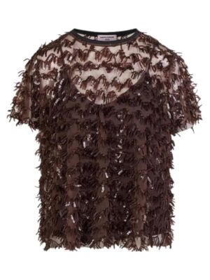 Sandro Ferrone Bluse mit pailletten L18YBGRISATA
