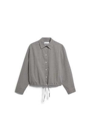 Armedangels Armedangels MINI-CHECK DRAWSTRING BLOUSE 