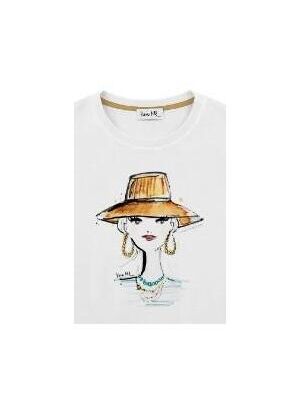 Kera Till Shirt Frau mit Ohrringen 22483-12
