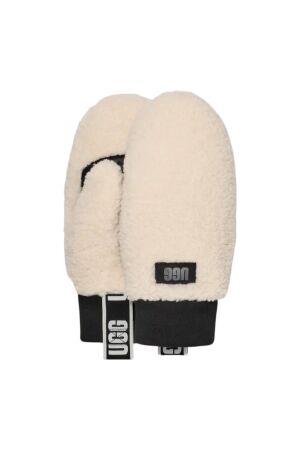 Ugg Ugg Uggfluff Mitten with Logo Tape Ugg Ugg Uggfluff Mitten with Logo Tape