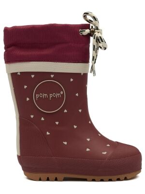 Pom Pom Gum Boots Thermo PM1102 Heart Pom Pom Gum Boots Thermo PM1102 Heart