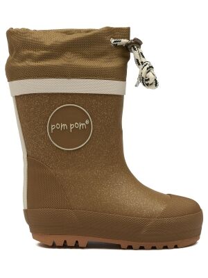 Pom Pom Gum Boots Thermo PM1102 Gold Glitter Pom Pom Gum Boots Thermo PM1102 Gold Glitter