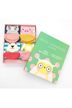 Miss Sparrow Miss Sparrow Animal Socks Gift Box  Miss Sparrow Miss Sparrow Animal Socks Gift Box
