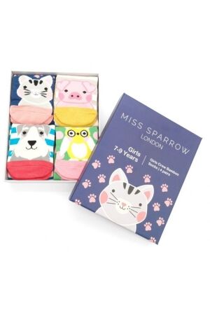 Miss Sparrow Miss Sparrow Animal Socks Gift Box  Miss Sparrow Miss Sparrow Animal Socks Gift Box