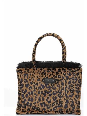 Sorena Leopard Leopard Velvet Medium Tote Bag Sorena Leopard Leopard Velvet Medium Tote Bag